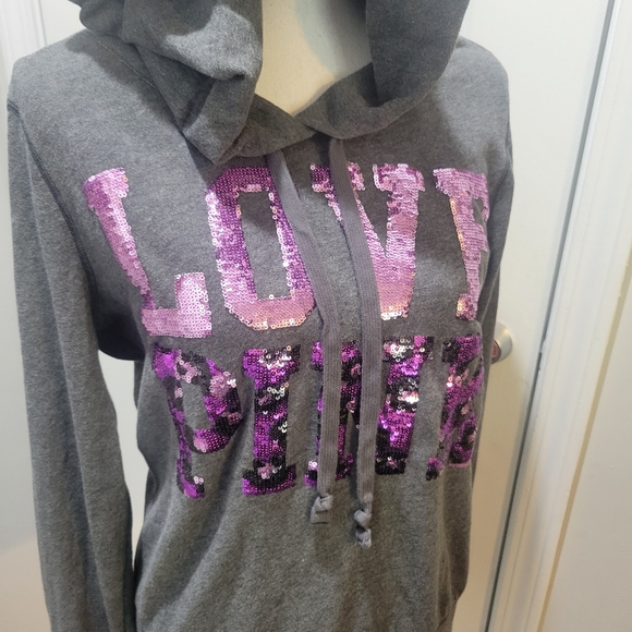 VS PINK ZEBRA BLING HOODIE - Picture 3 of 6